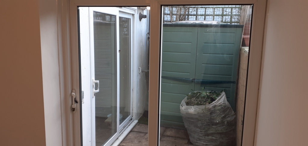 Rear lower patio area.